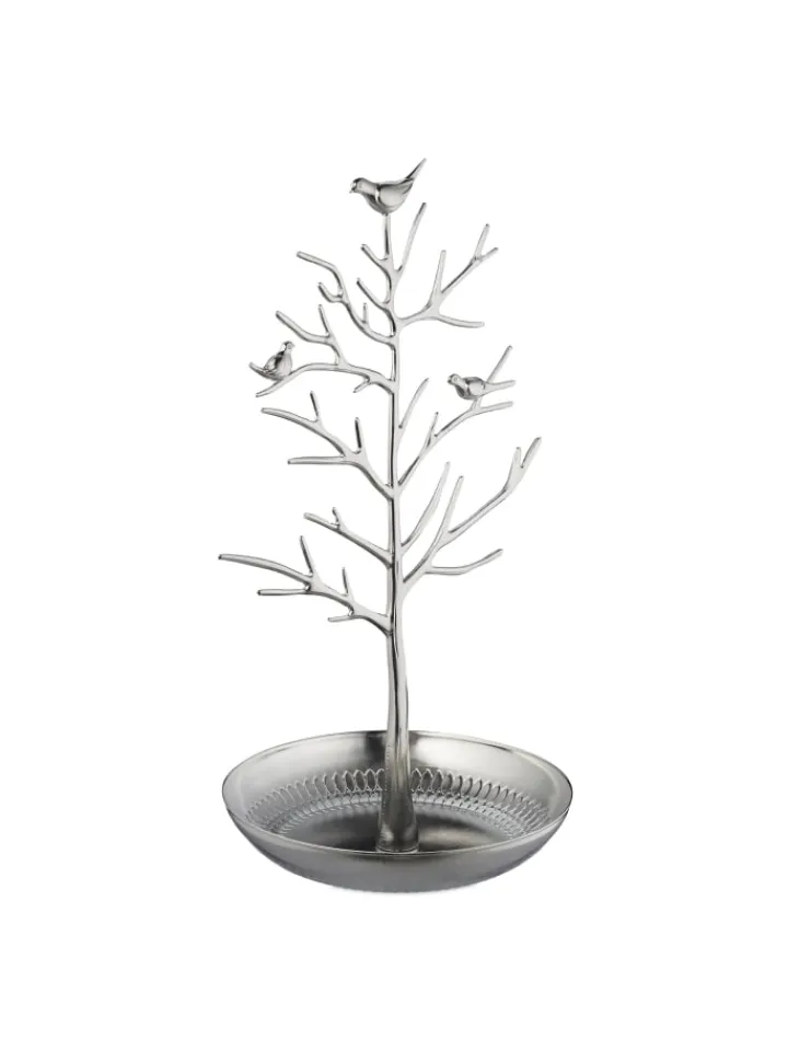 relaxdays Schmuckkästen<Schmuckständer "Baum" in Silber