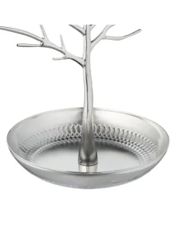 relaxdays Schmuckkästen<Schmuckständer "Baum" in Silber