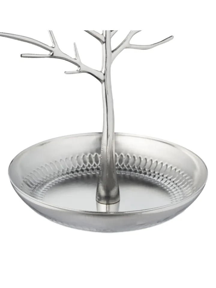 relaxdays Schmuckkästen<Schmuckständer "Baum" in Silber