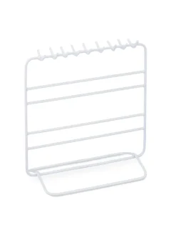 relaxdays Schmuckkästen<Schmuckständer in Weiß - (B)20x (H)21 x (T)10 cm