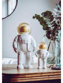 Donkey Dekofiguren & -Objekte<Schneekugel ''The Astronaut'' in Weiß - (B)9 x (H)18 x (T)8 cm