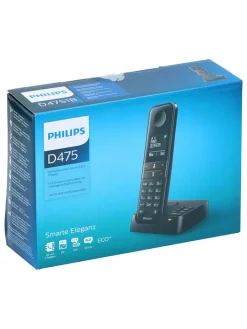 Philips Smartphones & Zubehör<Schnurloses Telefon "D4751B/01" in Schwarz