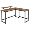 Songmics Tische<Schreibtisch in Braun/ Schwarz - (H)76 cm