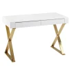 FineBuy Tische<Schreibtisch in Weiß / MDF / 118x57x76