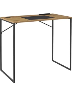 Rétro Chic Tische<Schreibtisch ''Link'' in Hellbraun - (B)90 x (H)76 x (T)50 cm