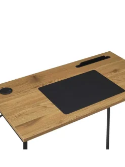 Rétro Chic Tische<Schreibtisch ''Link'' in Hellbraun - (B)90 x (H)76 x (T)50 cm