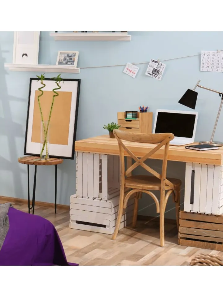 relaxdays Büro- & Schulbedarf<Schreibtisch Organizer in Natur - (B)30 x (H)33 x (T)31 cm