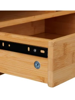 relaxdays Büro- & Schulbedarf<Schreibtisch Organizer in Natur - (B)40 x (H)22 x (T)31 cm