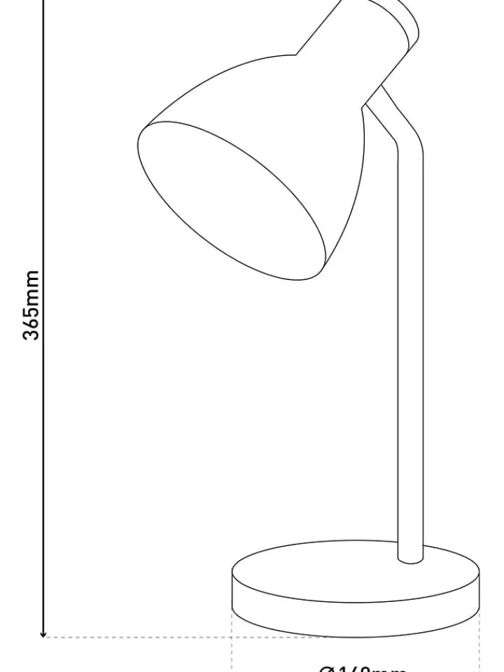 näve Tischleuchten<Schreibtischleuchte in Weiß - (H)36,5 x Ø 14 cm