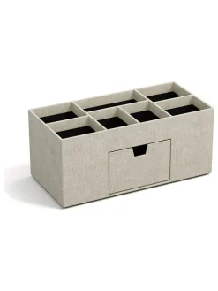 BigsoBox Büro- & Schulbedarf<Schreibtisch-Organizer "Vendela" in Beige - (B)10 x (H)8,5 x (T)8,5 cm