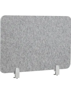 Beliani Tische<Schreibtischtrennwand SPLIT in Grau - (W) 80 x (H) 50 x (L) 1 cm