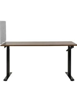 Beliani Tische<Schreibtischtrennwand SPLIT in Grau - (W) 80 x (H) 50 x (L) 1 cm