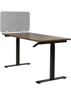 Beliani Tische<Schreibtischtrennwand SPLIT in Grau - (W) 80 x (H) 50 x (L) 1 cm