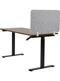 Beliani Tische<Schreibtischtrennwand SPLIT in Grau - (W) 80 x (H) 50 x (L) 1 cm
