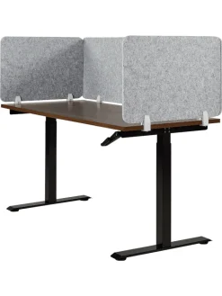 Beliani Tische<Schreibtischtrennwand SPLIT in Grau - (W) 80 x (H) 50 x (L) 1 cm