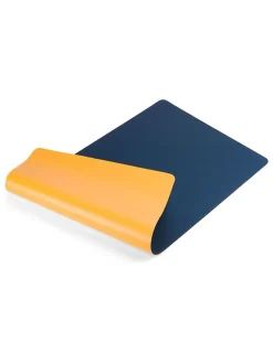 SAX Büro- & Schulbedarf<Schreibtischunterlage in Dunkelblau/ Gelb - (L)90 x (B)45 cm