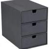 BigsoBox Kisten & Körbe<Schubladenbox "Ingid" in Schwarz - (B)16 x (H)20,5 x (T)25 cm