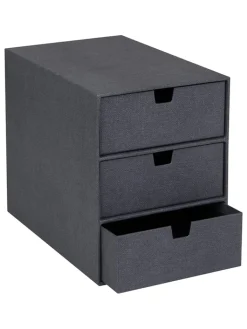 BigsoBox Kisten & Körbe<Schubladenbox "Ingid" in Schwarz - (B)16 x (H)20,5 x (T)25 cm