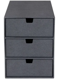 BigsoBox Kisten & Körbe<Schubladenbox "Ingid" in Schwarz - (B)16 x (H)20,5 x (T)25 cm