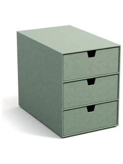 BigsoBox Büro- & Schulbedarf<Schubladenbox "Ingrid" in Grün - (B)16 x (H)20,5 x (T)25 cm