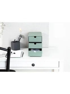 BigsoBox Büro- & Schulbedarf<Schubladenbox "Ingrid" in Grün - (B)16 x (H)20,5 x (T)25 cm