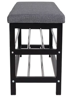 House Nordic Garderoben<Schuhbank in Dunkelgrau - (B)100 x (H)50 x (T)34 cm