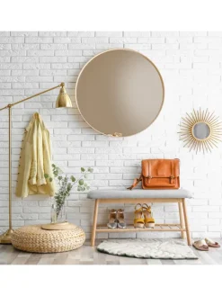 relaxdays Garderoben<Schuhbank in Natur/Grau