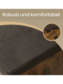 Songmics Garderoben|Regale & Schränke<Schuhbank in Schwarz/ Braun - (B)104 x (H)48 x (T)30 cm