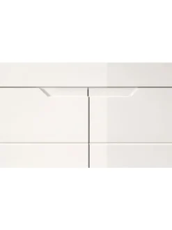 xonox.home Garderoben<Schuhkommode (B/H/T: 80x97x37 cm) in weiß und weiß Hochglanz
