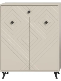 xonox.home Garderoben<Schuhkommode (B/H/T: 80x100x35 cm) in sandbeige