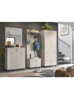 xonox.home Garderoben<Schuhkommode (B/H/T: 80x100x35 cm) in sandbeige