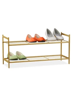 relaxdays Garderoben<Schuhregal in Gold
