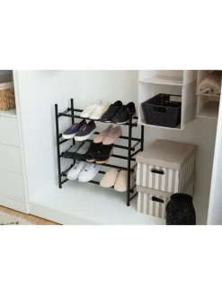 Compactor Garderoben<Schuhregal in Schwarz - (B)62 x (H)35 x (T)23 cm