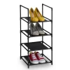 relaxdays Garderoben<Schuhregal in Schwarz/ Grau - (B)33 x (H)72 x (T)33 cm