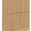 IDOMYA Essentials Garderoben<Schuhschrank "Faustine" in Hellbraun - (B)60 x (H)80 x (T)24 cm