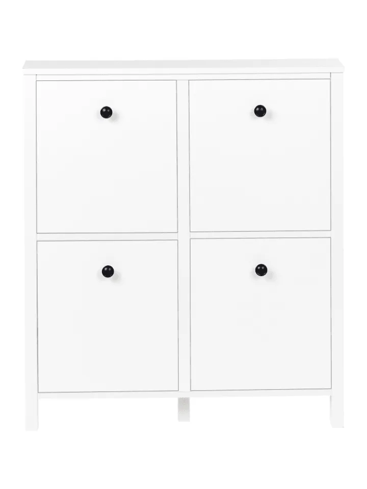Beliani Garderoben<Schuhschrank GIBSON in Weiß - (W) 80 x (H) 90 x (L) 20 cm