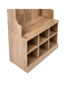 Beliani Garderoben<Schuhschrank GINDAGAI in Braun - (W) 70 x (H) 180 x (L) 35 cm