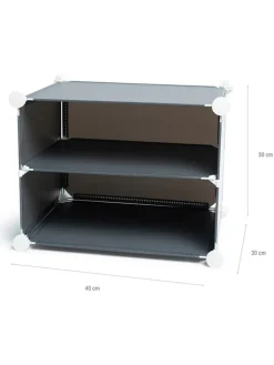InnovaGoods Garderoben<Schuhschrank in Grau - (B)84 x (H)160 x (T)32 cm