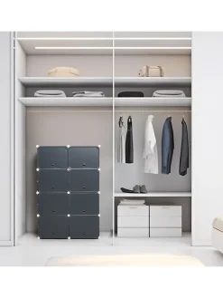 InnovaGoods Garderoben<Schuhschrank in Grau - (B)84 x (H)160 x (T)32 cm