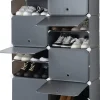 InnovaGoods Regale & Schränke|Garderoben<Schuhschrank in Grau - (B)84 x (H)128 x (T)32 cm