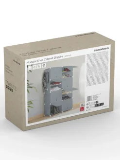 InnovaGoods Regale & Schränke|Garderoben<Schuhschrank in Grau - (B)84 x (H)128 x (T)32 cm