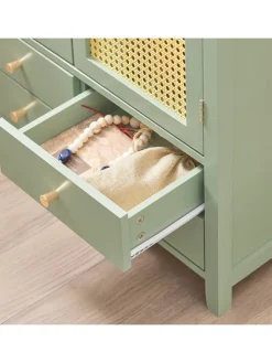 SoBuy Garderoben|Regale & Schränke<Schuhschrank in Grün - (B)70 x (H)90 x (T)34cm