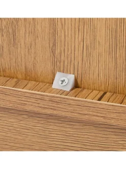 ABRIHOME Regale & Schränke<Schuhschrank in Natürlich mit verstellbaren Einlegeböden H99 B90 T35 cm