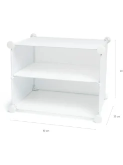 InnovaGoods Garderoben<Schuhschrank in Weiß - (B)84 x (H)128 x (T)32 cm