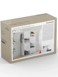 InnovaGoods Garderoben<Schuhschrank in Weiß - (B)84 x (H)128 x (T)32 cm
