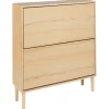 Beliani Garderoben<Schuhschrank NORRIS in Braun - (W) 80 x (H) 90 x (L) 24 cm