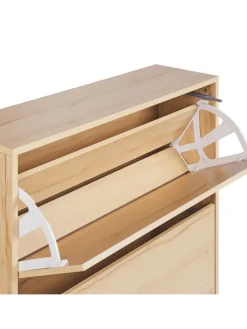 Beliani Garderoben<Schuhschrank NORRIS in Braun - (W) 80 x (H) 90 x (L) 24 cm