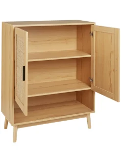 Beliani Garderoben<Schuhschrank PEROTE in Braun/Schwarz - (W) 80 x (H) 97 x (L) 35 cm