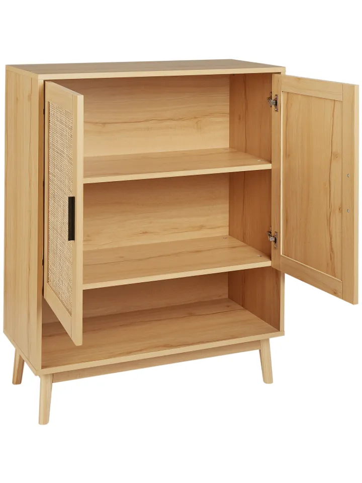 Beliani Garderoben<Schuhschrank PEROTE in Braun/Schwarz - (W) 80 x (H) 97 x (L) 35 cm