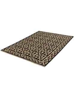 Rugtales Teppiche & Fußmatten<Schurwoll-Teppich in Creme/ Schwarz